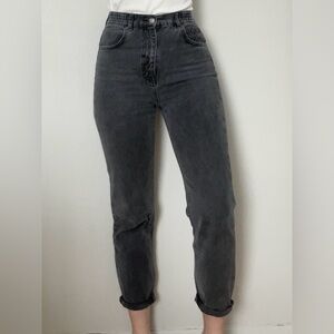 Pull&Bear High Rise Gray/Black Women's Jeans